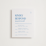 "Clarity" - Letterpress Multi-Event RSVP Cards in Sapphire by Heather Cairl - Front