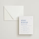"Clarity" - Letterpress Multi-Event RSVP Cards in Sapphire by Heather Cairl - Invitation with Envelope