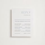 "Juniper" - Letterpress Multi-Event RSVP Cards in Turquoise by Blustery August - Front