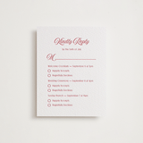 "Ritzy" - Letterpress Multi-Event RSVP Cards in Scarlet by Nicoletta Savod - Front