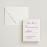 "Ritzy" - Letterpress Multi-Event RSVP Cards in Scarlet by Nicoletta Savod - Invitation with Envelope