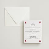 "Red Hearts" - Letterpress Multi-Event RSVP Cards in Maraschino | Soft Black by Helena Vitto - Invitation with Envelope