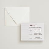 "Stripes" - Letterpress Multi-Event RSVP Cards in Burnt Sienna by Kelly Watkins - Invitation with Envelope