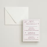 "Crazy Little Thing Called Love" - Letterpress Multi-Event RSVP Cards in Maraschino by Helena Vitto - Invitation with Envelope