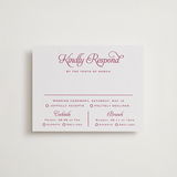 "Modernne" - Letterpress Multi-Event RSVP Cards in Merlot by Carolyn MacLaren - Front