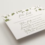 "Untied" - Letterpress Multi-Event RSVP Cards in Pistachio by Erin Hodges - Detail