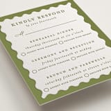 "Ethereal gardens" - Letterpress Multi-Event RSVP Cards in Pistachio by Sarah Knight - Detail