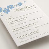 "Anemones" - Letterpress Multi-Event RSVP Cards in Sky Blue by letterfix - Detail