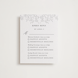"Delicately" - Letterpress Multi-Event RSVP Cards in Gravel by Nicoletta Savod - Front