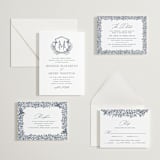 "Hummingbird Botanicals" - Letterpress Multi-Event RSVP Cards in Night Sky by Erin Deegan - Invitation Suite