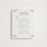 "Vintage Blooms" - Letterpress Multi-Event RSVP Cards in Pistachio by Creo Study - Front