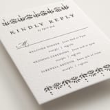 "Cosette" - Letterpress Multi-Event RSVP Cards in Graphite by Melanie Kosuge - Detail