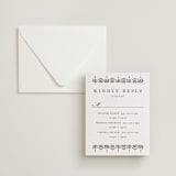 "Cosette" - Letterpress Multi-Event RSVP Cards in Graphite by Melanie Kosuge - Invitation with Envelope