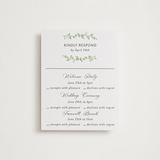 "Flower Garden" - Letterpress Multi-Event RSVP Cards in Tea Green by Susan Moyal - Front