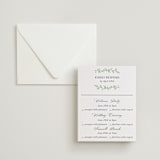 "Flower Garden" - Letterpress Multi-Event RSVP Cards in Tea Green by Susan Moyal - Invitation with Envelope