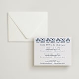 "Pressed Motif" - Letterpress Multi-Event RSVP Cards in Indigo by Oma N. Ramkhelawan - Invitation with Envelope
