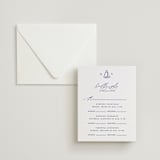 "Mariner" - Letterpress Multi-Event RSVP Cards in Indigo by Jelena Vuletic - Invitation with Envelope