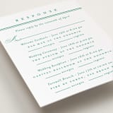 "Hartford" - Letterpress Multi-Event RSVP Cards in Shamrock by Olivia Raufman - Detail