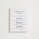 "Raies" - Letterpress Multi-Event RSVP Cards in Lapis by Tamara Hilje - Front