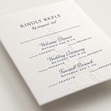 "Raies" - Letterpress Multi-Event RSVP Cards in Lapis by Tamara Hilje - Detail