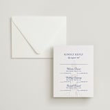"Raies" - Letterpress Multi-Event RSVP Cards in Lapis by Tamara Hilje - Invitation with Envelope