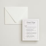 "Outlined" - Letterpress Multi-Event RSVP Cards in Soft Black by Leah Bisch - Invitation with Envelope