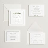 "Summit Meadows" - Letterpress Multi-Event RSVP Cards in Olive by Ana Sharpe - Invitation Suite