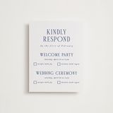 "Botanical Dream" - Letterpress Multi-Event RSVP Cards in Lapis by Sherley Ferreira - Front