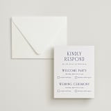 "Botanical Dream" - Letterpress Multi-Event RSVP Cards in Lapis by Sherley Ferreira - Invitation with Envelope