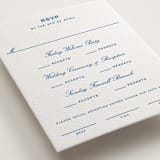 "Brasserie" - Letterpress Multi-Event RSVP Cards in Sapphire by Megan Davis - Detail