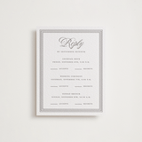"Haverly" - Letterpress Multi-Event RSVP Cards in Graphite by Jessica Williams - Front