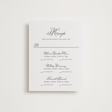 "Bliss" - Letterpress Multi-Event RSVP Cards in Soft Black by Kelly Watkins - Front