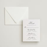 "Bliss" - Letterpress Multi-Event RSVP Cards in Soft Black by Kelly Watkins - Invitation with Envelope