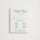 "Keepsake" - Letterpress Multi-Event RSVP Cards in Shamrock by Blustery August - Front