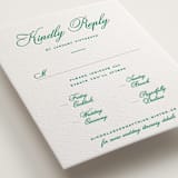 "Keepsake" - Letterpress Multi-Event RSVP Cards in Shamrock by Blustery August - Detail