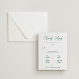 "Keepsake" - Letterpress Multi-Event RSVP Cards in Shamrock by Blustery August - Invitation with Envelope