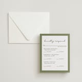 "The Verdure Suite" - Letterpress Multi-Event RSVP Cards in Artichoke by Brittney Jensen - Invitation with Envelope