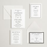 "Trés Chic" - Letterpress Multi-Event RSVP Cards in Soft Black | Graphite by Julia Liverton - Invitation Suite