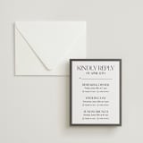 "Trés Chic" - Letterpress Multi-Event RSVP Cards in Soft Black | Graphite by Julia Liverton - Invitation with Envelope