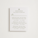 "Posy" - Letterpress Multi-Event RSVP Cards in Pistachio by Olivia Raufman - Front