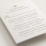 "Posy" - Letterpress Multi-Event RSVP Cards in Pistachio by Olivia Raufman - Detail