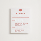 "lobster" - Letterpress Multi-Event RSVP Cards in Neon Orange by Pippa Shaw - Front