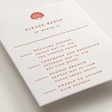 "lobster" - Letterpress Multi-Event RSVP Cards in Neon Orange by Pippa Shaw - Detail