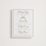 "Crestino" - Letterpress Multi-Event RSVP Cards in Pistachio by Petra Kern - Front