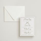 "Crestino" - Letterpress Multi-Event RSVP Cards in Pistachio by Petra Kern - Invitation with Envelope