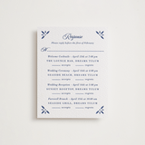 "Talavera Tiles" - Letterpress Multi-Event RSVP Cards in Lapis by Olivia Raufman - Front