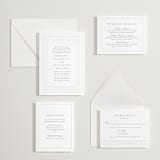 "Heirloom Needlework" - Letterpress Multi-Event RSVP Cards in Smoke | Blind Deboss by Meggy Masters - Invitation Suite