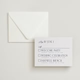 "London" - Letterpress Multi-Event RSVP Cards in Aegean by Hudson meet Rose - Invitation with Envelope