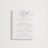 "Romantic Script" - Letterpress Multi-Event RSVP Cards in Soft Black by Susan Zinader - Front