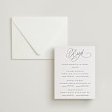 "Romantic Script" - Letterpress Multi-Event RSVP Cards in Soft Black by Susan Zinader - Invitation with Envelope